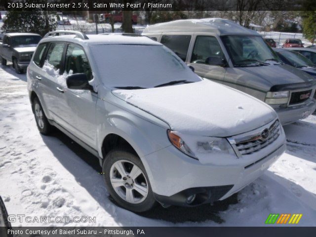 2013 Subaru Forester 2.5 X in Satin White Pearl