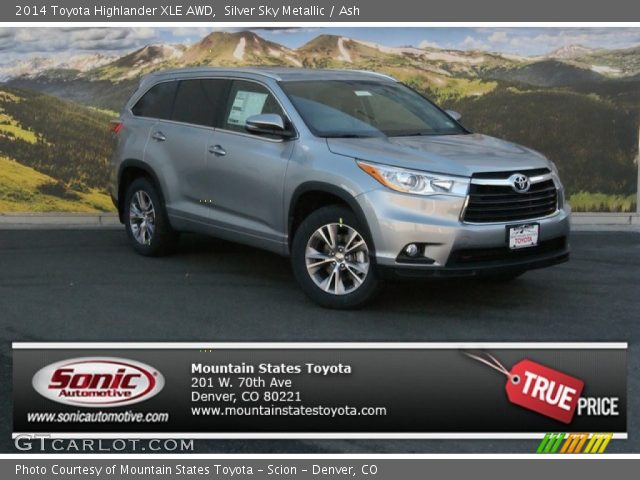 2014 Toyota Highlander XLE AWD in Silver Sky Metallic