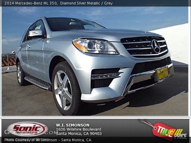 2014 Mercedes-Benz ML 350 in Diamond Silver Metallic