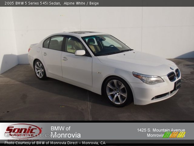2005 BMW 5 Series 545i Sedan in Alpine White