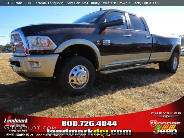 2014 Ram 3500 Laramie Longhorn Crew Cab 4x4 Dually in Western Brown