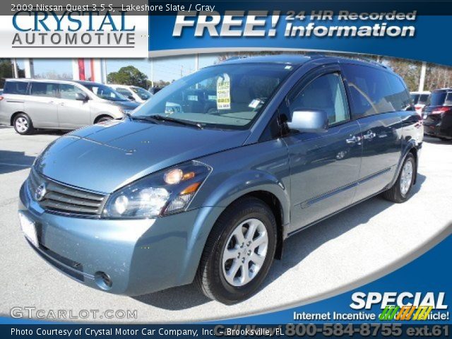 2009 Nissan Quest 3.5 S in Lakeshore Slate