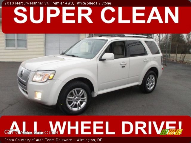 2010 Mercury Mariner V6 Premier 4WD in White Suede