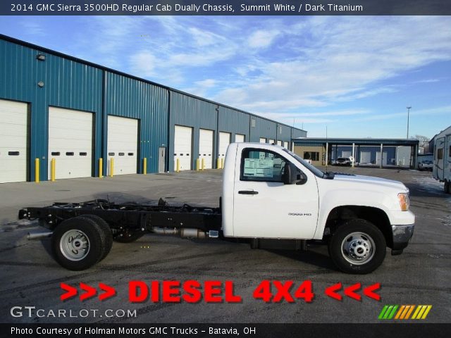 2014 GMC Sierra 3500HD Regular Cab Dually Chassis in Summit White