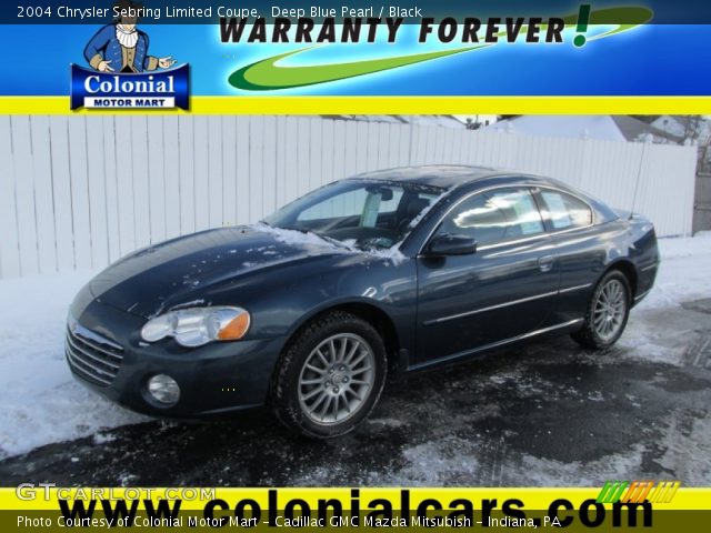 2004 Chrysler Sebring Limited Coupe in Deep Blue Pearl