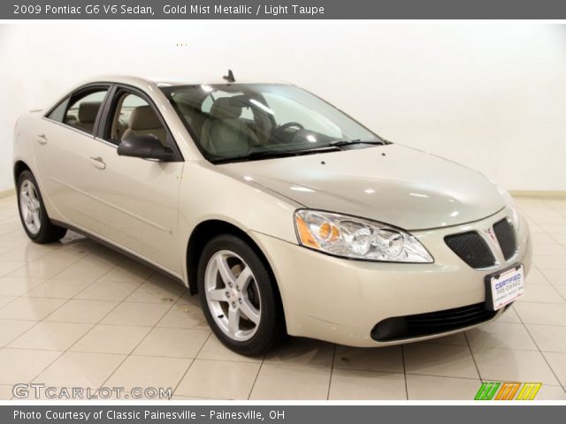 2009 Pontiac G6 V6 Sedan in Gold Mist Metallic