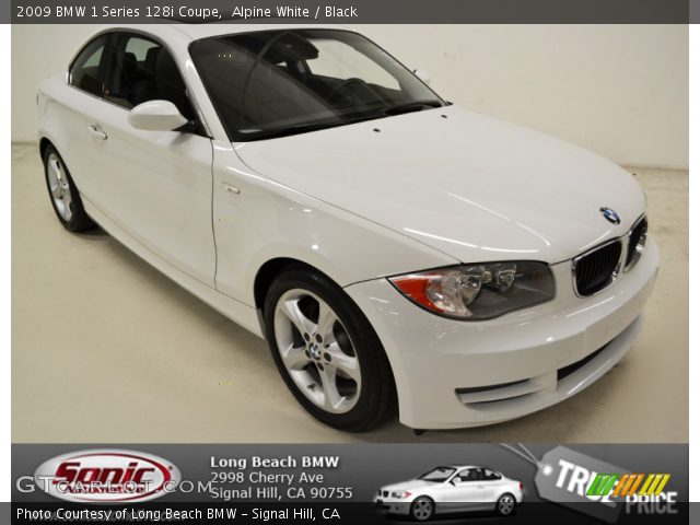 2009 BMW 1 Series 128i Coupe in Alpine White