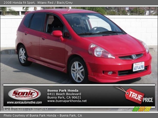 2008 Honda Fit Sport in Milano Red