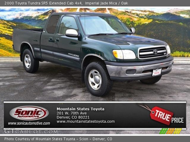 2000 Toyota Tundra SR5 Extended Cab 4x4 in Imperial Jade Mica