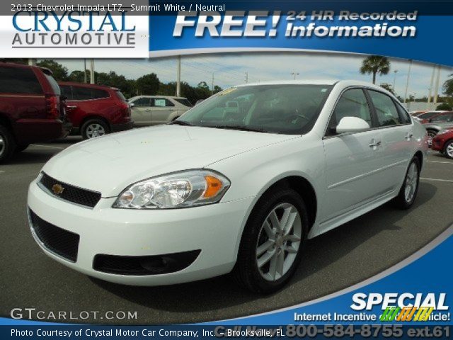2013 Chevrolet Impala LTZ in Summit White