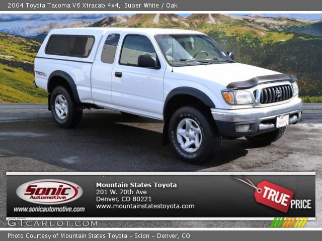 2004 Toyota Tacoma V6 Xtracab 4x4 in Super White