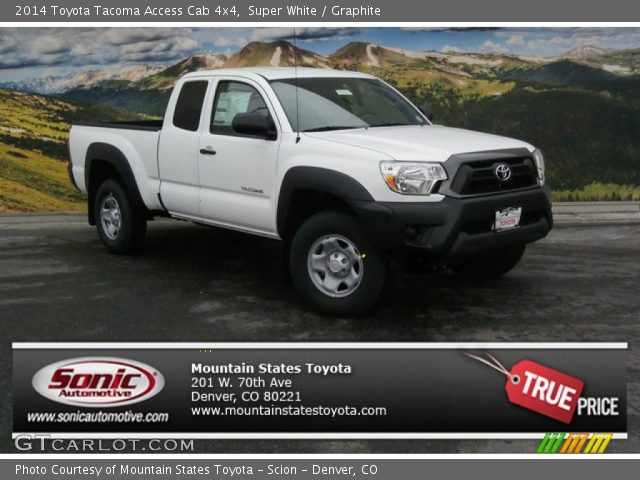 2014 Toyota Tacoma Access Cab 4x4 in Super White