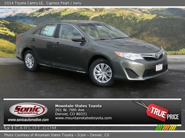 2014 Toyota Camry LE in Cypress Pearl