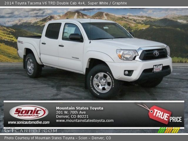 2014 Toyota Tacoma V6 TRD Double Cab 4x4 in Super White