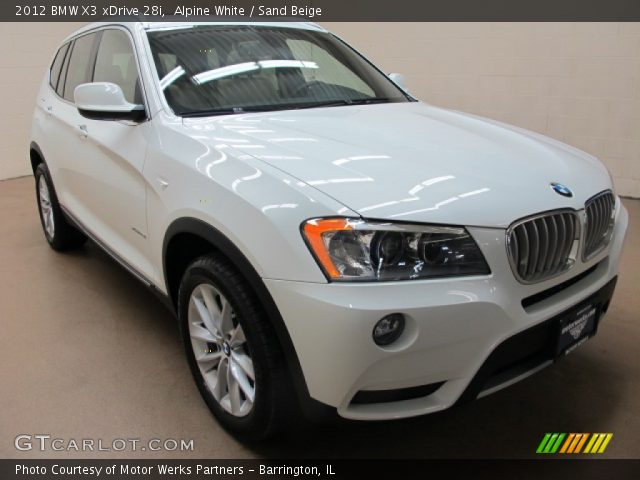2012 BMW X3 xDrive 28i in Alpine White
