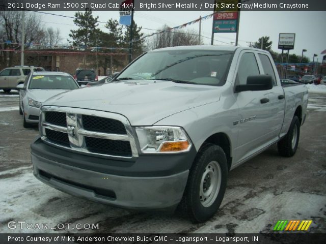 2011 Dodge Ram 1500 ST Quad Cab 4x4 in Bright Silver Metallic