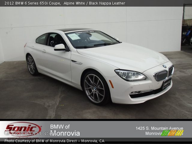 2012 BMW 6 Series 650i Coupe in Alpine White