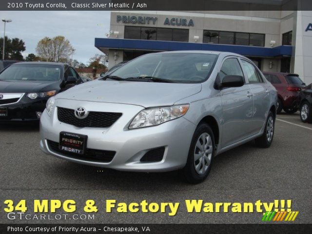 2010 Toyota Corolla  in Classic Silver Metallic