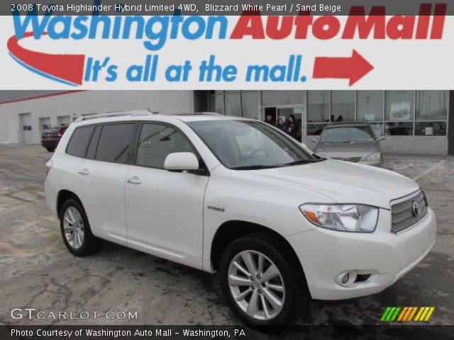 2008 Toyota Highlander Hybrid Limited 4WD in Blizzard White Pearl