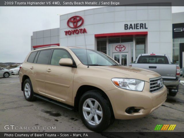 2009 Toyota Highlander V6 4WD in Sandy Beach Metallic