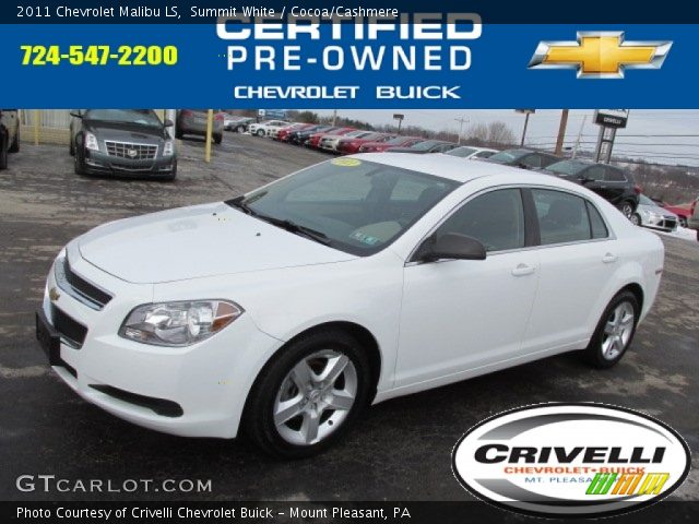 2011 Chevrolet Malibu LS in Summit White