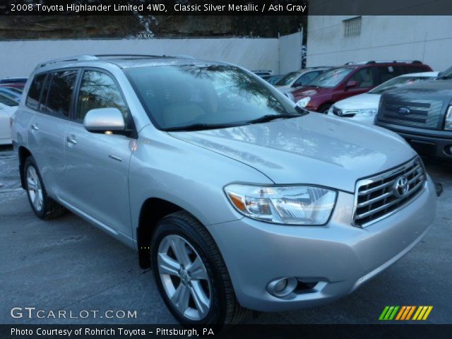 2008 Toyota Highlander Limited 4WD in Classic Silver Metallic