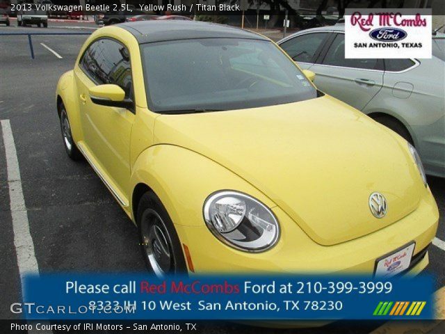 2013 Volkswagen Beetle 2.5L in Yellow Rush