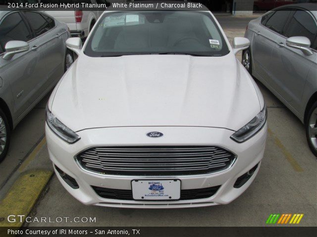 2014 Ford Fusion Hybrid Titanium in White Platinum