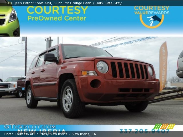 2010 Jeep Patriot Sport 4x4 in Sunburst Orange Pearl