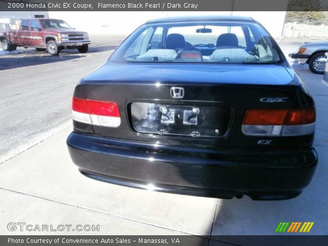 2000 Honda Civic EX Coupe in Flamenco Black Pearl