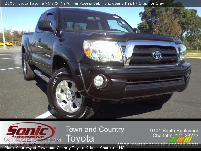 2008 Toyota Tacoma V6 SR5 PreRunner Access Cab in Black Sand Pearl