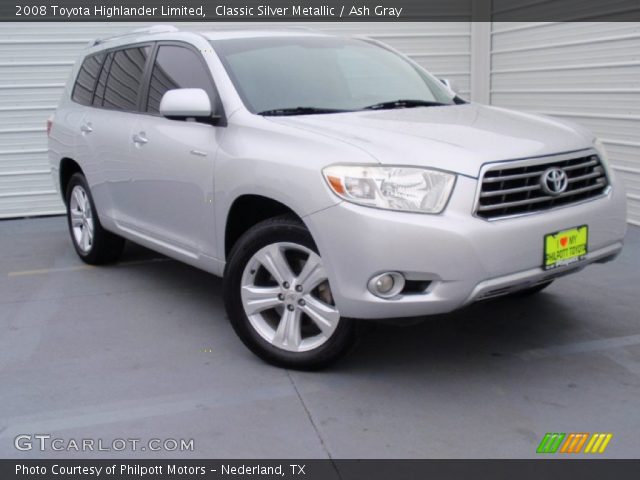 2008 Toyota Highlander Limited in Classic Silver Metallic