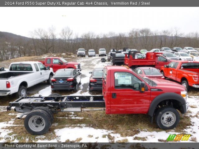 2014 Ford F550 Super Duty XL Regular Cab 4x4 Chassis in Vermillion Red