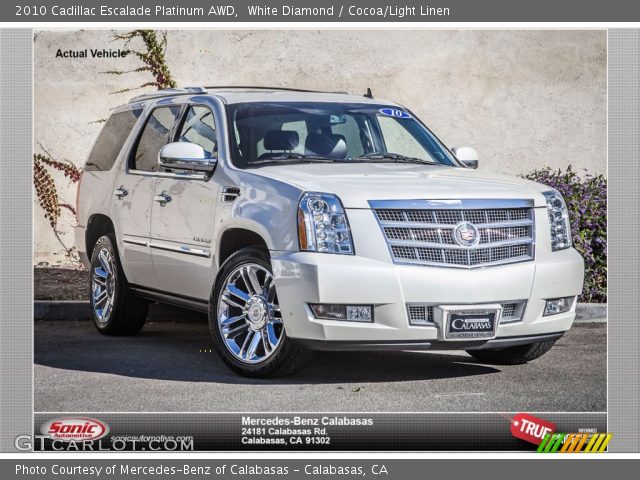 2010 Cadillac Escalade Platinum AWD in White Diamond