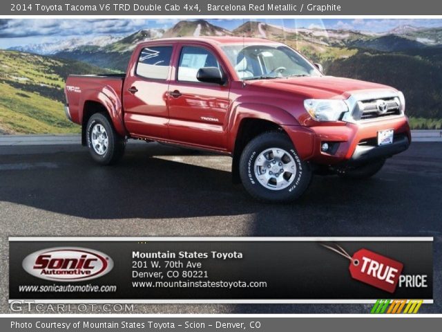 2014 Toyota Tacoma V6 TRD Double Cab 4x4 in Barcelona Red Metallic