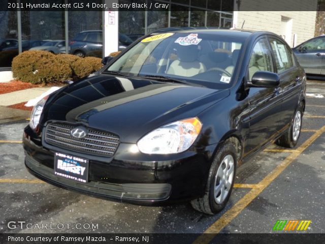 2011 Hyundai Accent GLS 4 Door in Ebony Black