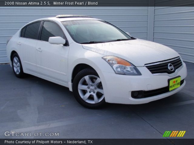 2008 Nissan Altima 2.5 S in Winter Frost Pearl