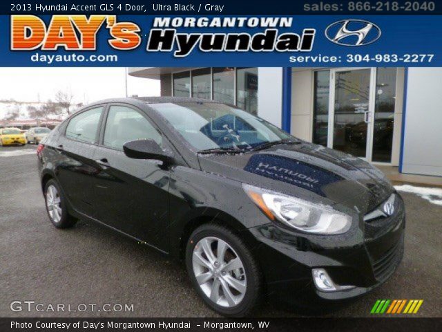 2013 Hyundai Accent GLS 4 Door in Ultra Black