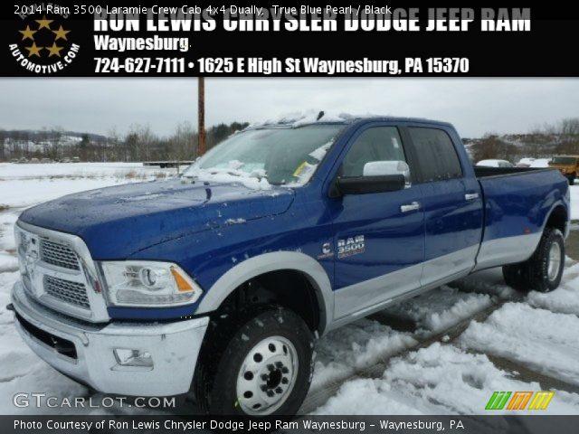 2014 Ram 3500 Laramie Crew Cab 4x4 Dually in True Blue Pearl