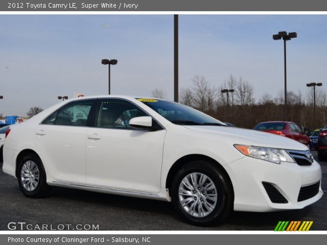 2012 Toyota Camry LE in Super White