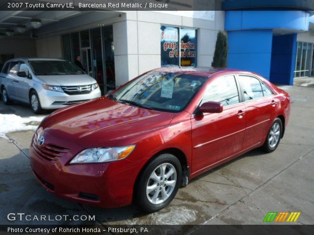 2007 Toyota Camry LE in Barcelona Red Metallic