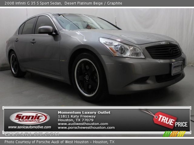2008 Infiniti G 35 S Sport Sedan in Desert Platinum Beige