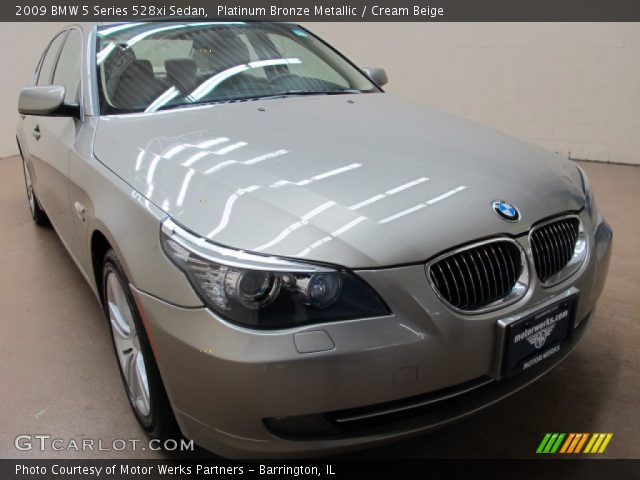 2009 BMW 5 Series 528xi Sedan in Platinum Bronze Metallic