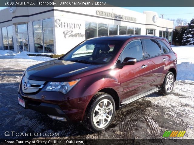 2009 Acura MDX Technology in Dark Cherry Pearl