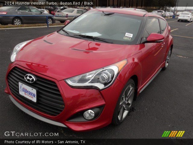 2014 Hyundai Veloster Turbo in Boston Red