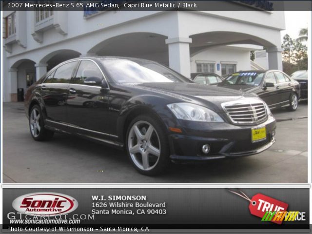 2007 Mercedes-Benz S 65 AMG Sedan in Capri Blue Metallic
