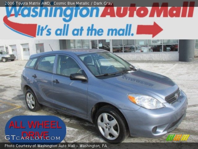 2006 Toyota Matrix AWD in Cosmic Blue Metallic