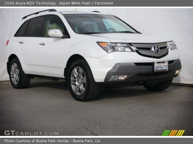 2009 Acura MDX Technology in Aspen White Pearl