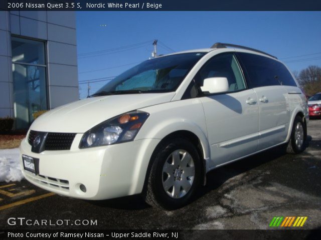 2006 Nissan Quest 3.5 S in Nordic White Pearl