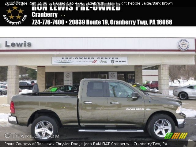 2012 Dodge Ram 1500 SLT Quad Cab 4x4 in Sagebrush Pearl